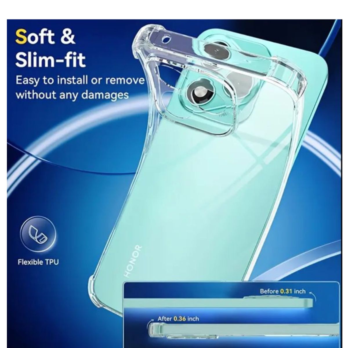 GENERICO - Carcasas Transparente Reforzada Para Honor 400 lite