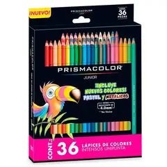 PRISMACOLOR - Lápices Pastel Y Metálicos Junior 36 Colores