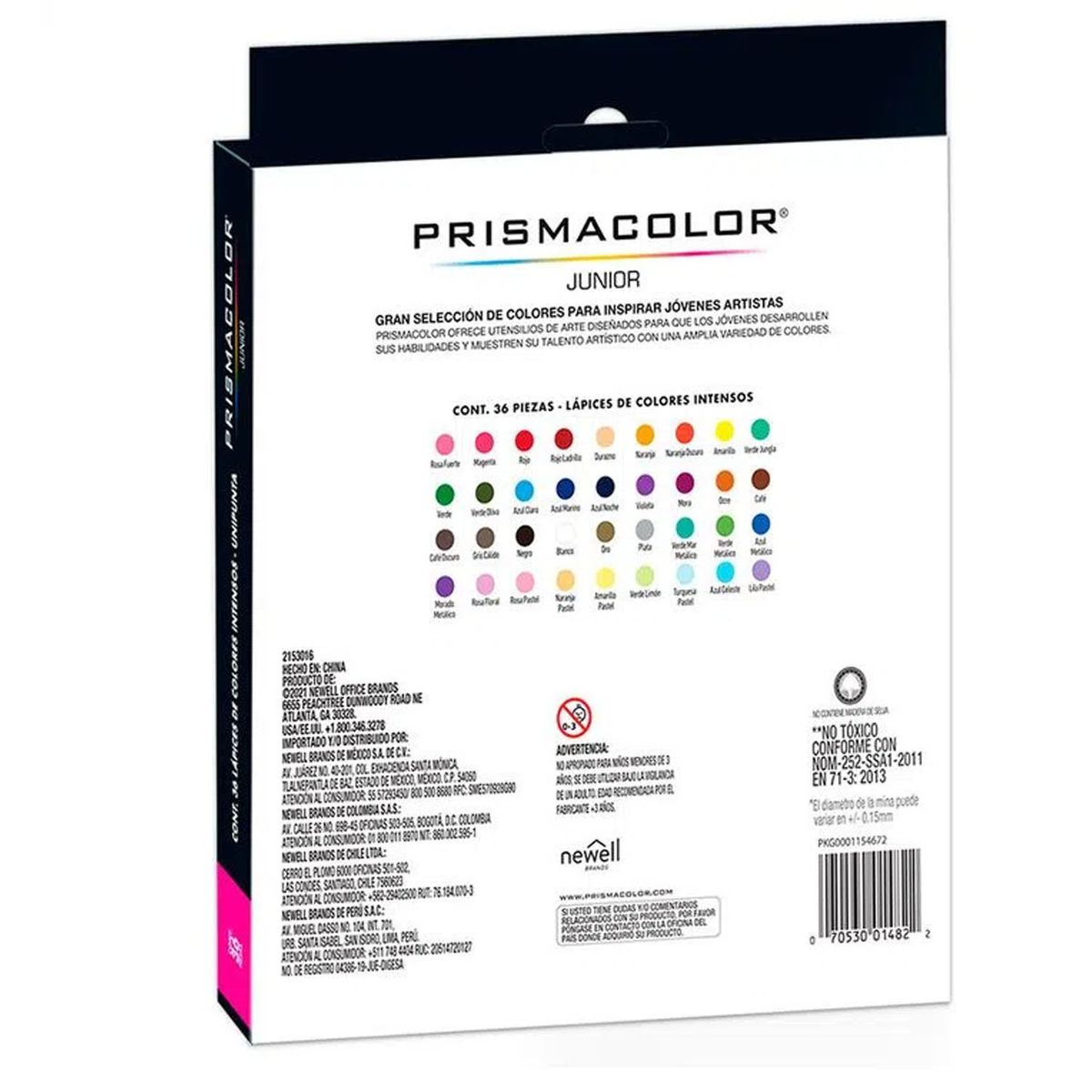 PRISMACOLOR - Lápices Pastel Y Metálicos Prismacolor Junior 36 Colores