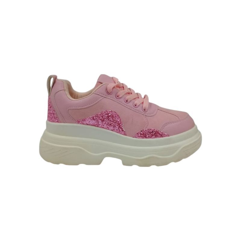 HERIEL - Zapatilla Rosa Plataforma Mujer