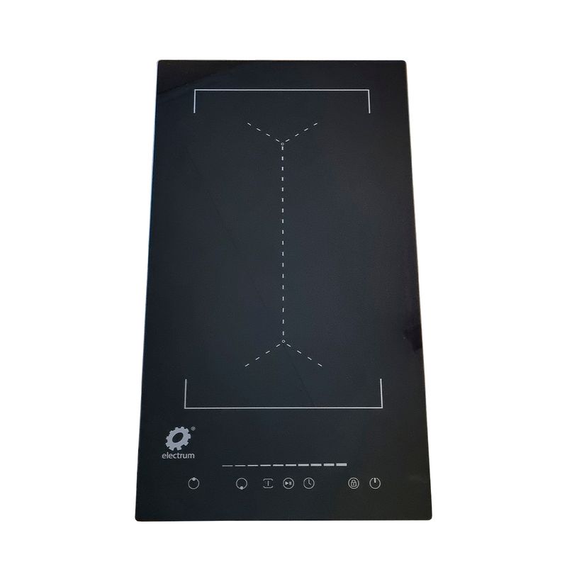 ELECTRUM - Encimera de inducción 2 platos 27 x 50 cm