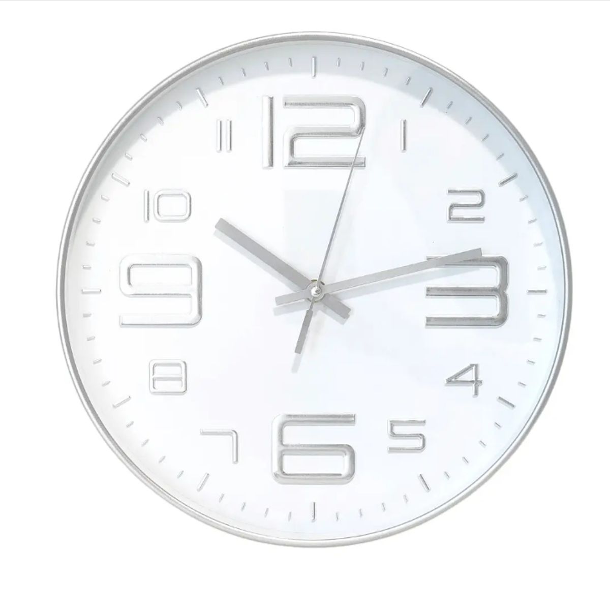 DBLUE - Reloj decorativo de pared 30cm plateado DBG1665