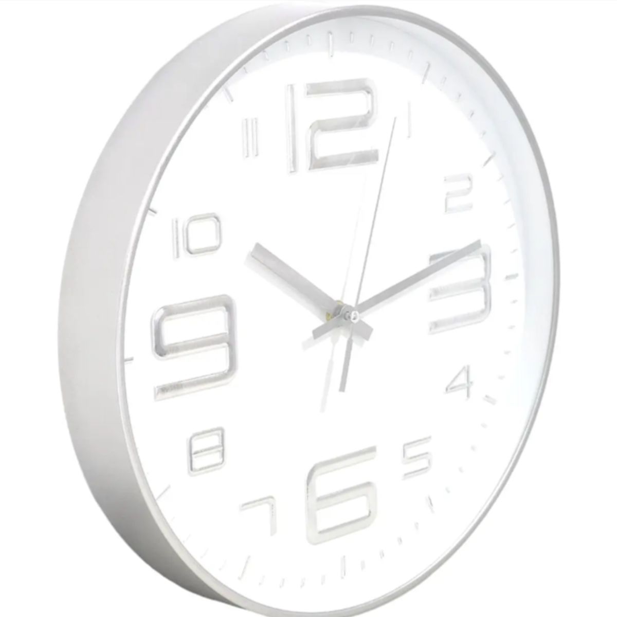 DBLUE - Reloj decorativo de pared 30cm plateado DBG1665