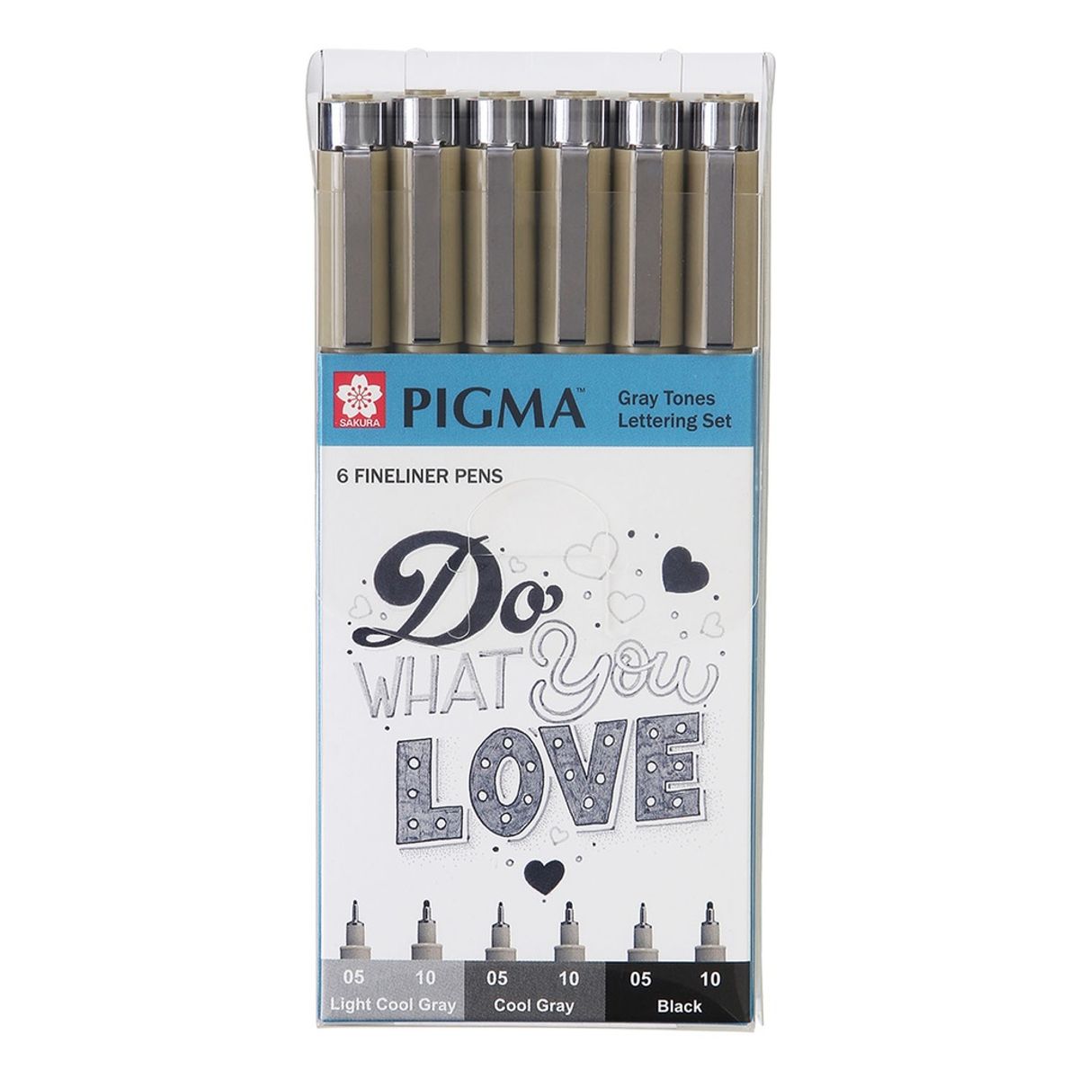 SAKURA - Set de Tiralínea Pigma Micron Monótono Sakura 6ud