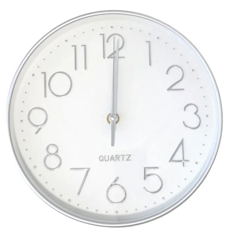 QUARTZ - Reloj decorativo de pared 25cm Plateado DBG1660