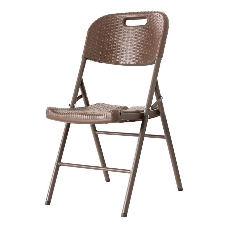 SOHOGAR - Silla plegable con asa color café