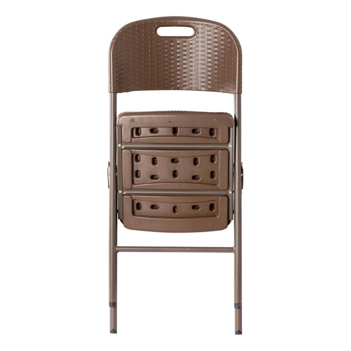 SOHOGAR - Silla plegable con asa color café