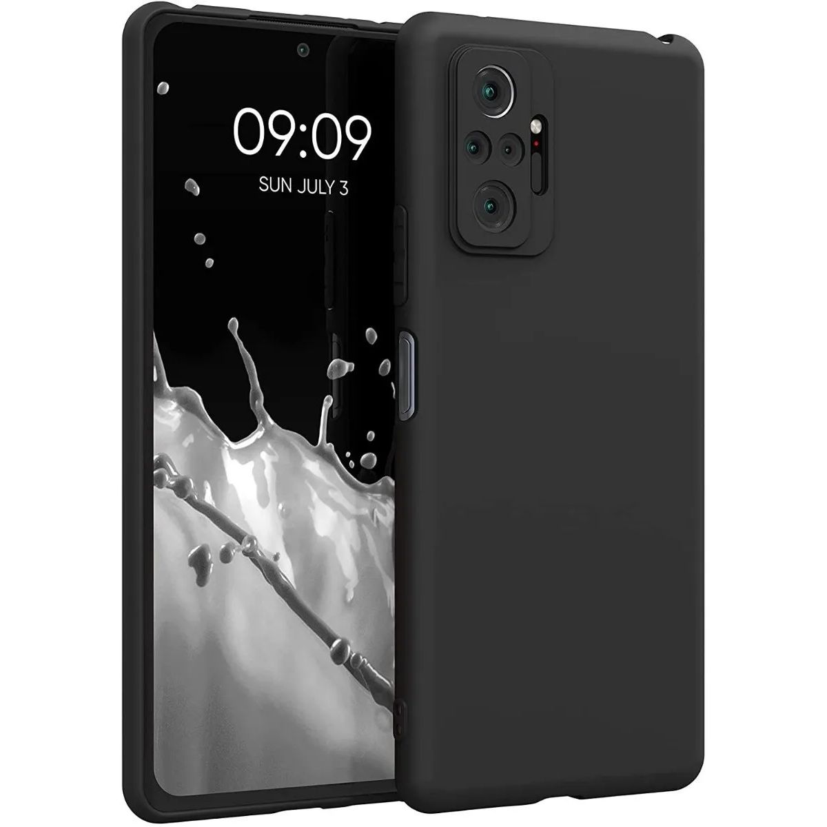 GENERICO - Carcasa Silicona Antihuellas Para Xiaomi Redmi Note 10 Pro Negro
