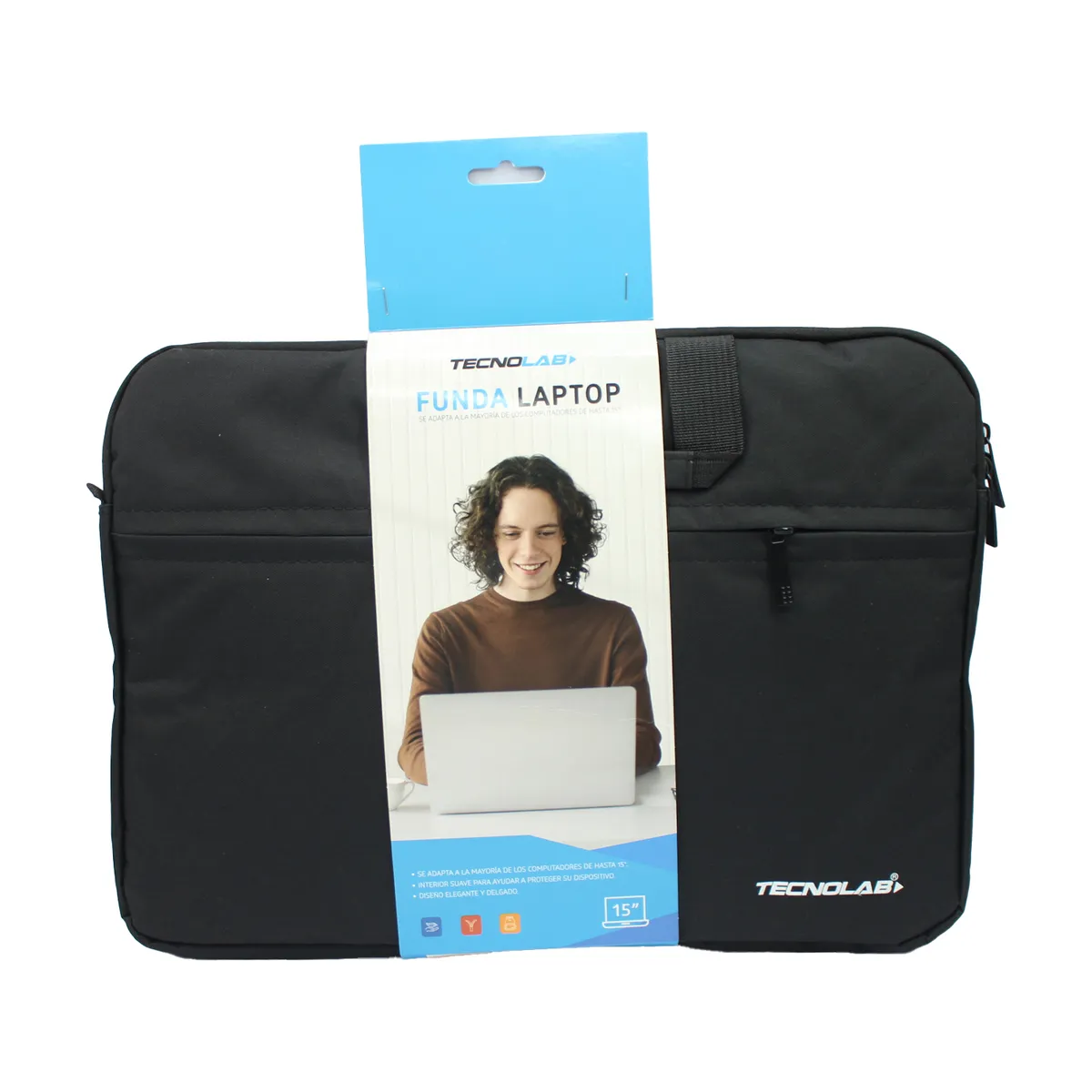 TECNOLAB - Funda Notebook 15 Pulgadas Elegante Y Resistente Gris - PS