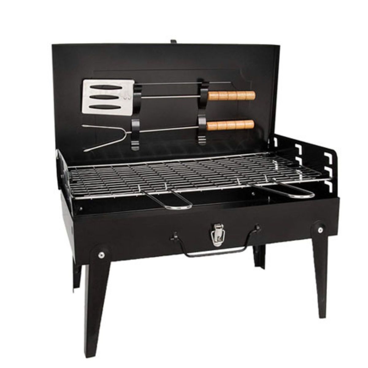 SOHOGAR - Parrilla portátil a carbón tipo maleta