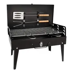 SOHOGAR - Parrilla portátil a carbón tipo maleta