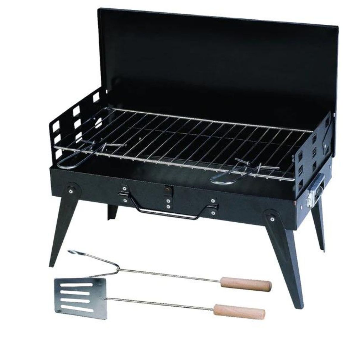 SOHOGAR - Parrilla portátil a carbón tipo maleta