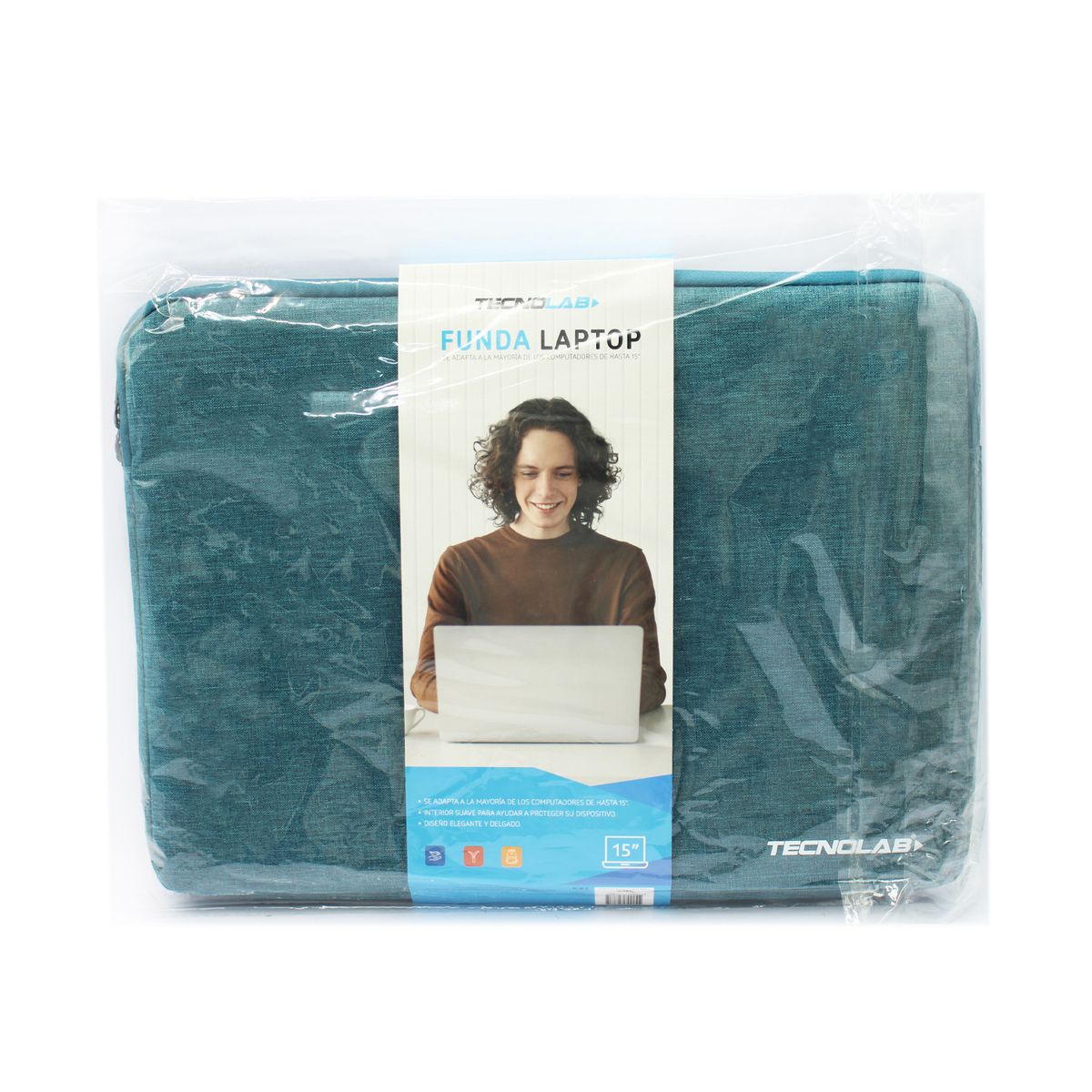 TECNOLAB - Funda Notebook 15 Pulgadas Elegante Y Resistente Verde - PS