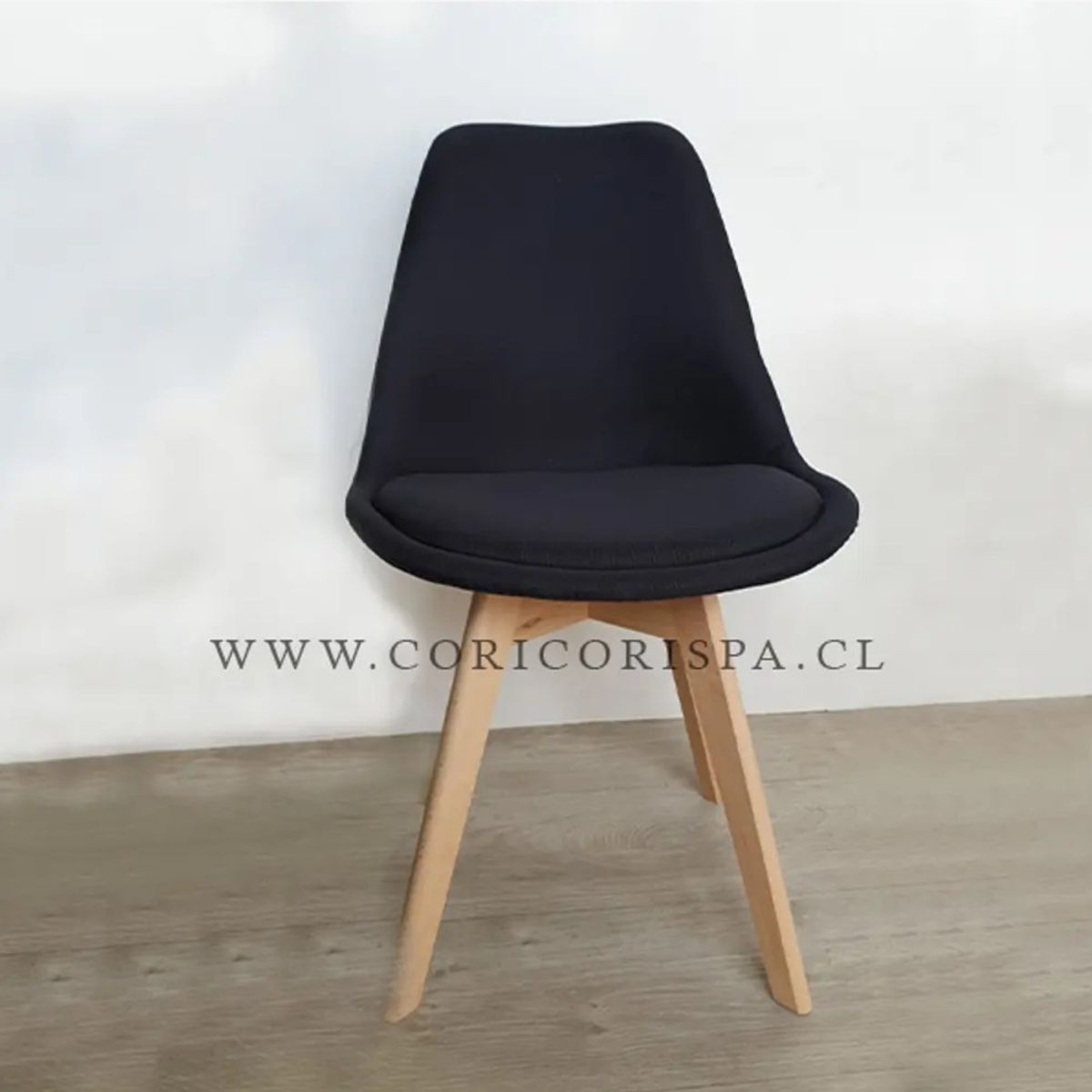 CORI CORI - Silla Tulip Lino Negro