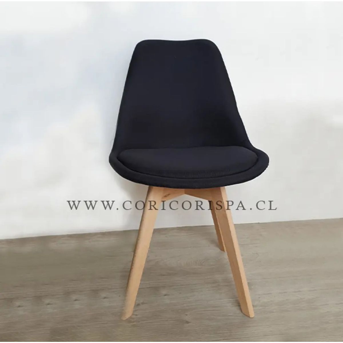 CORI CORI - Silla Tulip Lino Negro