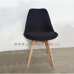 CORI CORI - Silla Tulip Lino Negro