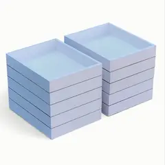 GENERICO - Pack de 10 Bandejas Blancas para Desayuno Sorpresa 30x24x5cm