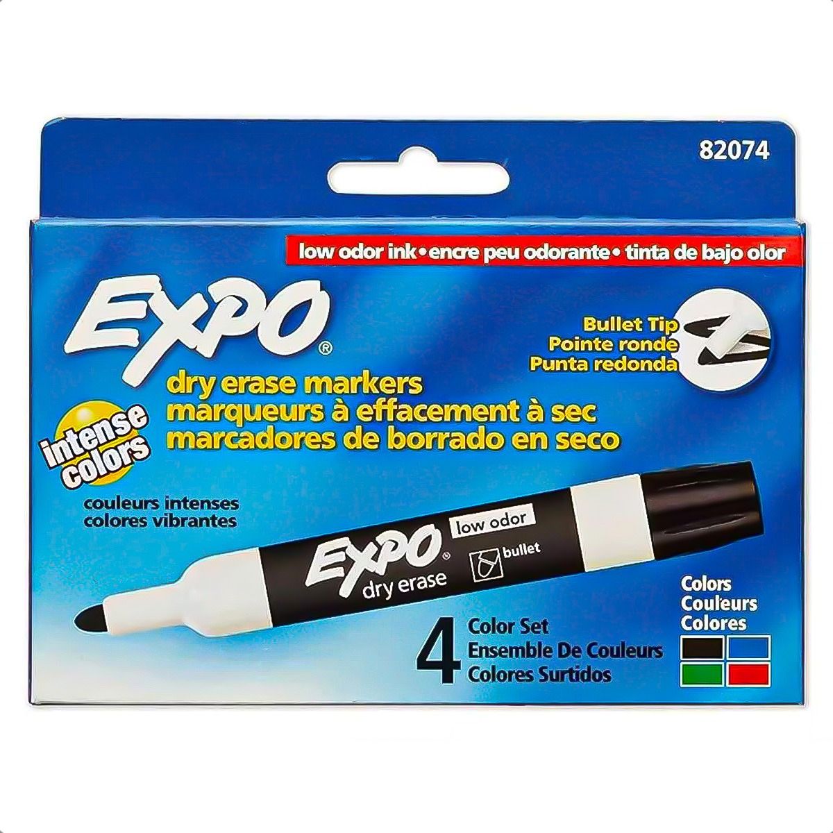 EXPO - Marcadores Pizarra Set 4 Marcadores Plumones Pizarra Expo