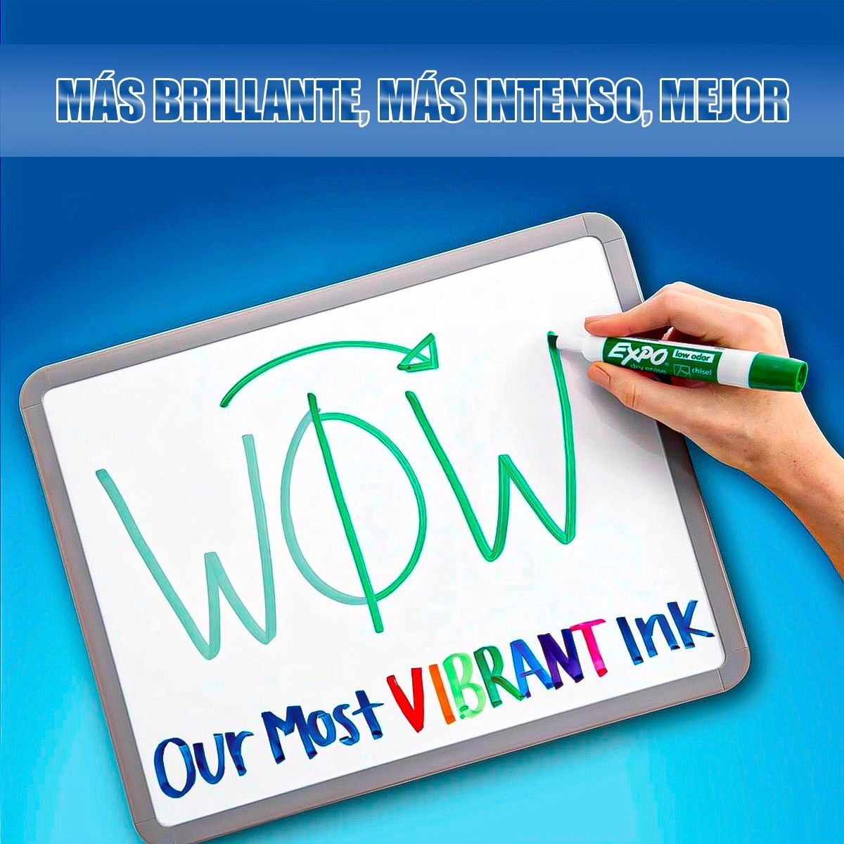 EXPO - Marcadores Pizarra Set 4 Marcadores Plumones Pizarra Expo
