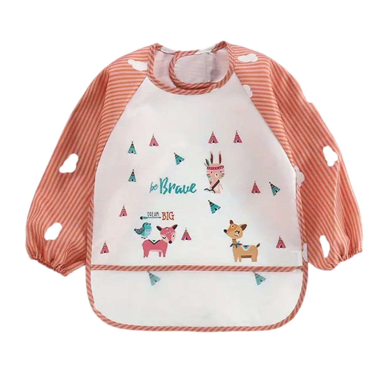 VATYERTY - Babero impermeable de manga larga con dibujos animados