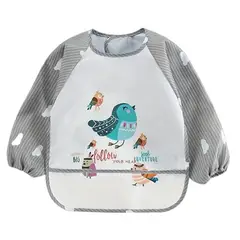 VATYERTY - Babero impermeable de manga larga con dibujos animados
