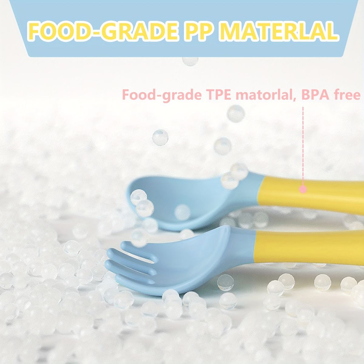 VATYERTY - Juego de tenedor y cuchara de entrenamiento con fiambrera