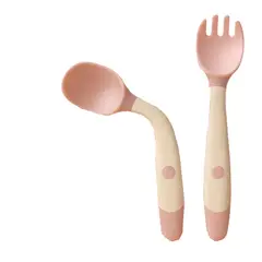 VATYERTY - Juego de tenedor y cuchara de entrenamiento con fiambrera