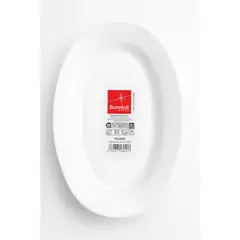 BORMIOLI - Plato Ovalado Vidrio Opal Toledo 23cm