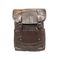PUNTO STORE - Mochila Vintage Unisex Tipo Cuero Café - PS