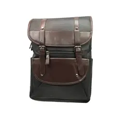 PUNTO STORE - Mochila Vintage Unisex Tipo Cuero Negra - PS
