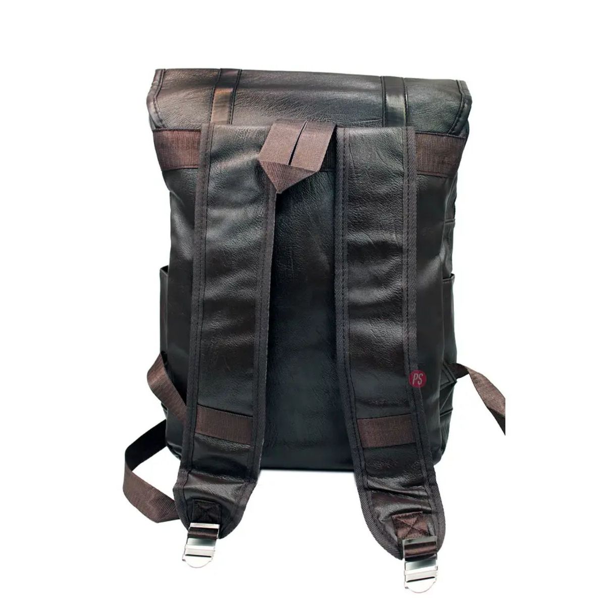 PUNTO STORE - Mochila Vintage Unisex Tipo Cuero Negra - PS