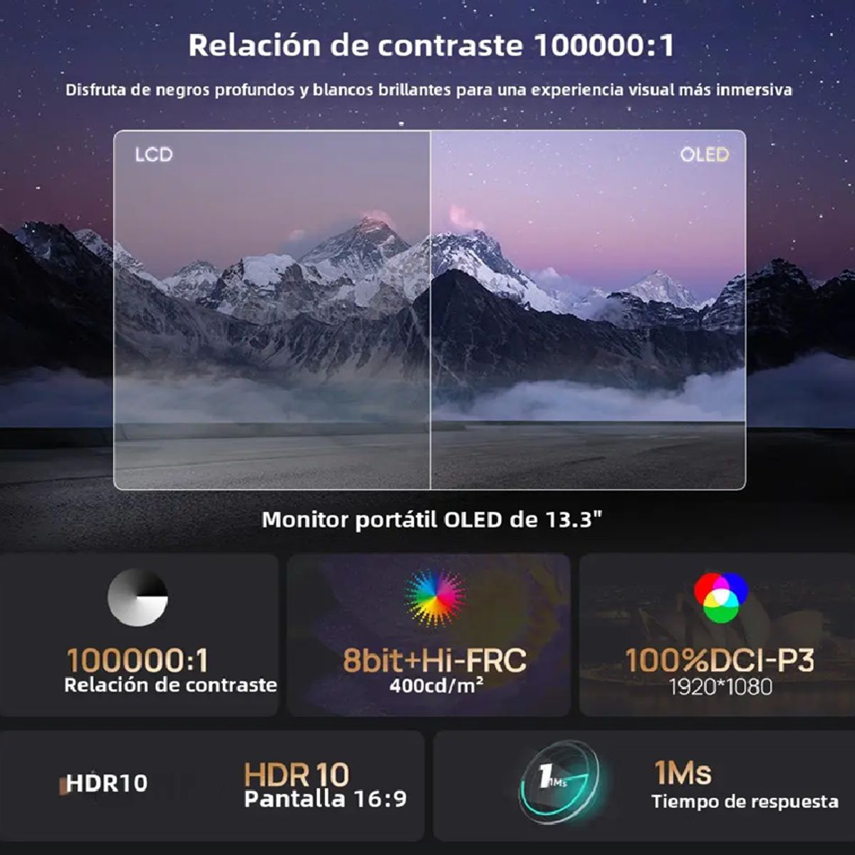 ARZOPA - Monitor Portátil Arzopa AC3 PRO - 133 Oled