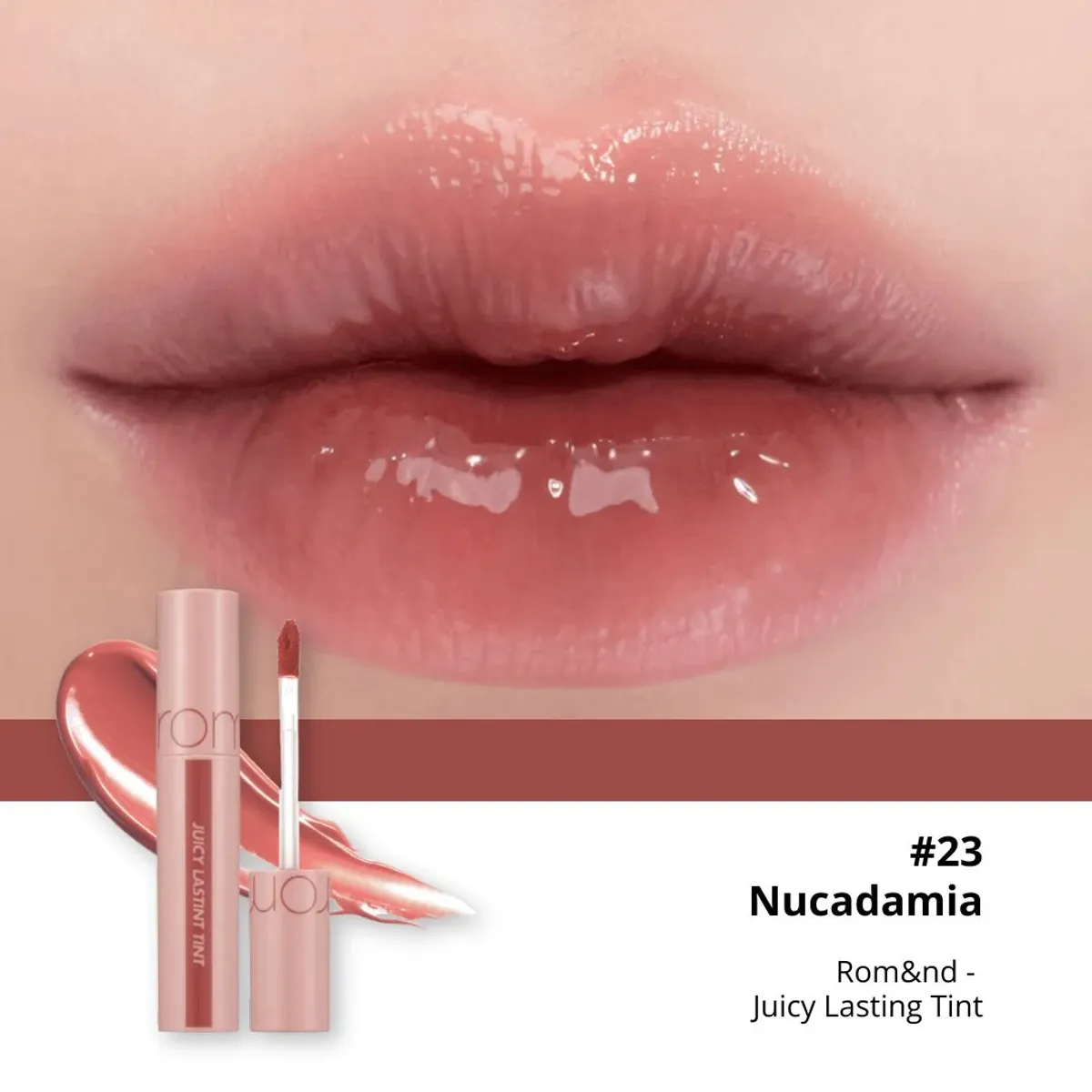 ROM&ND - Tinta Labial JUICY LASTING TINT - 23 NUCADAMIA