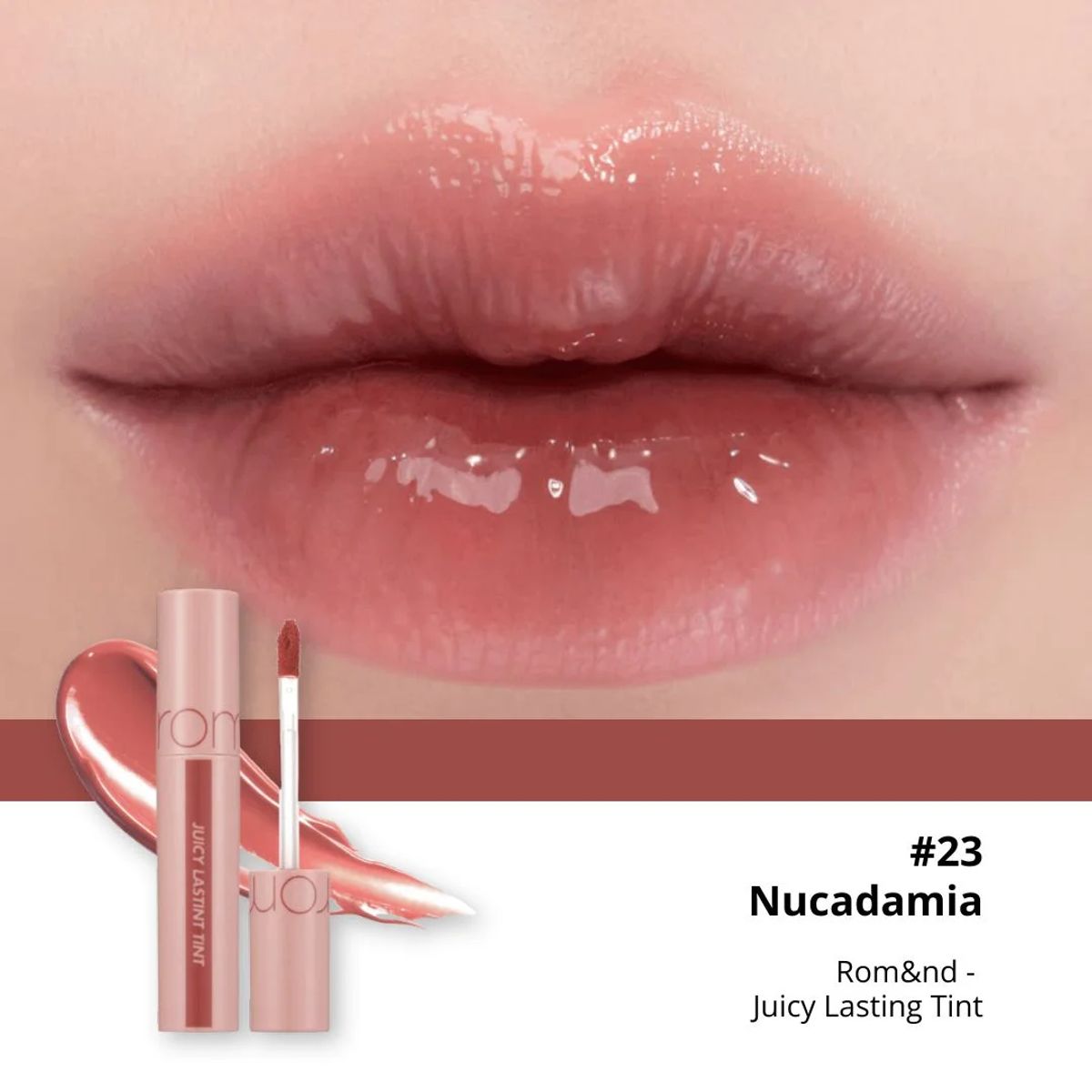 ROM&ND - Tinta Labial JUICY LASTING TINT - 23 NUCADAMIA