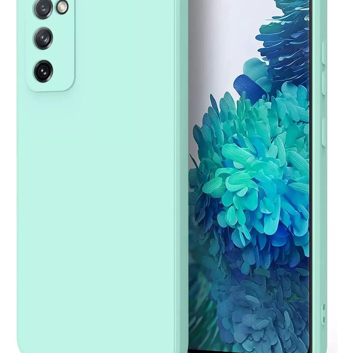 OEM - Carcasa Para Samsung Galaxy S20 Fe Silicona Antihuellas Slim Menta