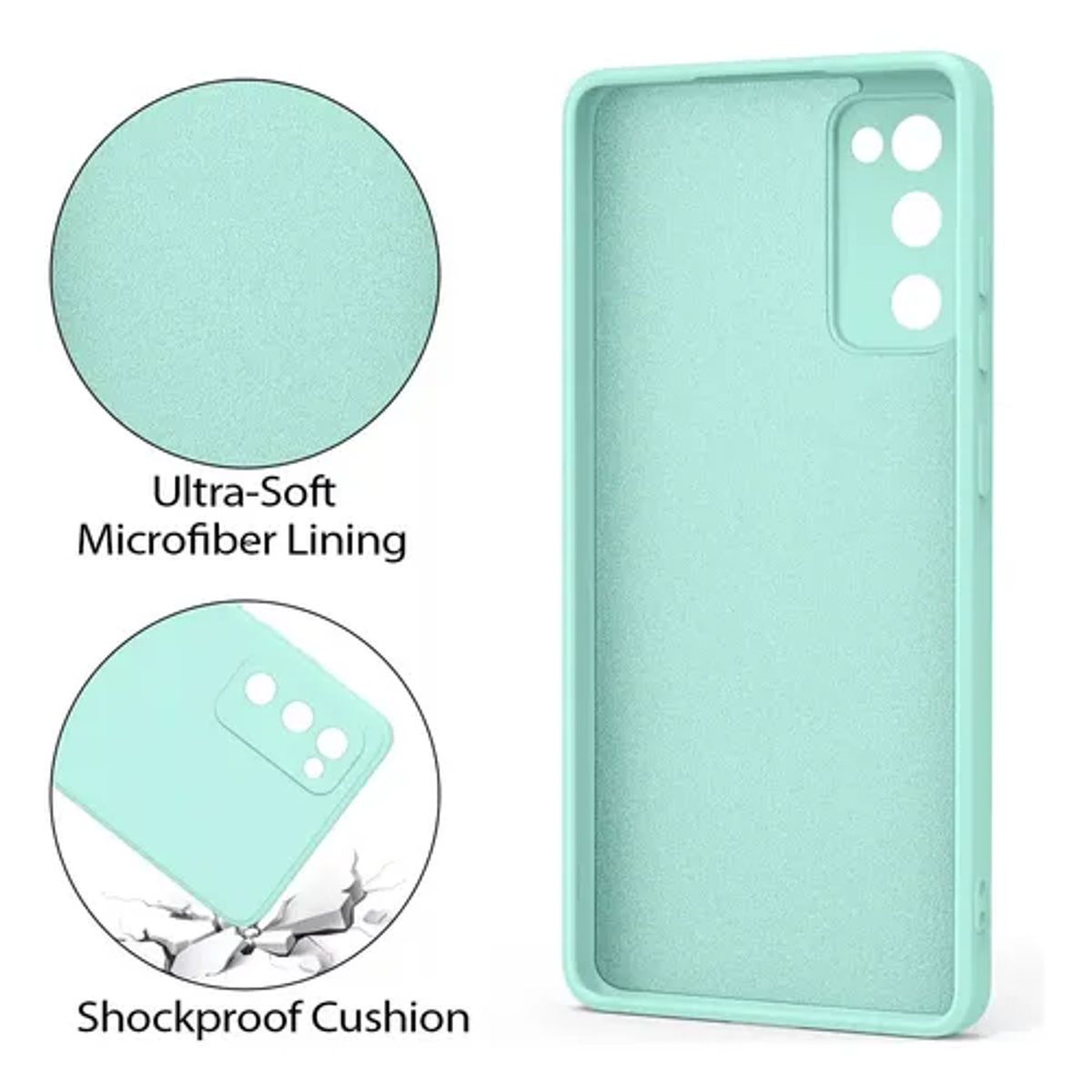 OEM - Carcasa Para Samsung Galaxy S20 Fe Silicona Antihuellas Slim Menta