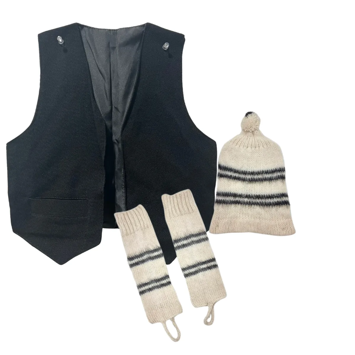 GENERICO - Vestimenta Chilote Para Niño Chaleco Con Gorro Y Polainas