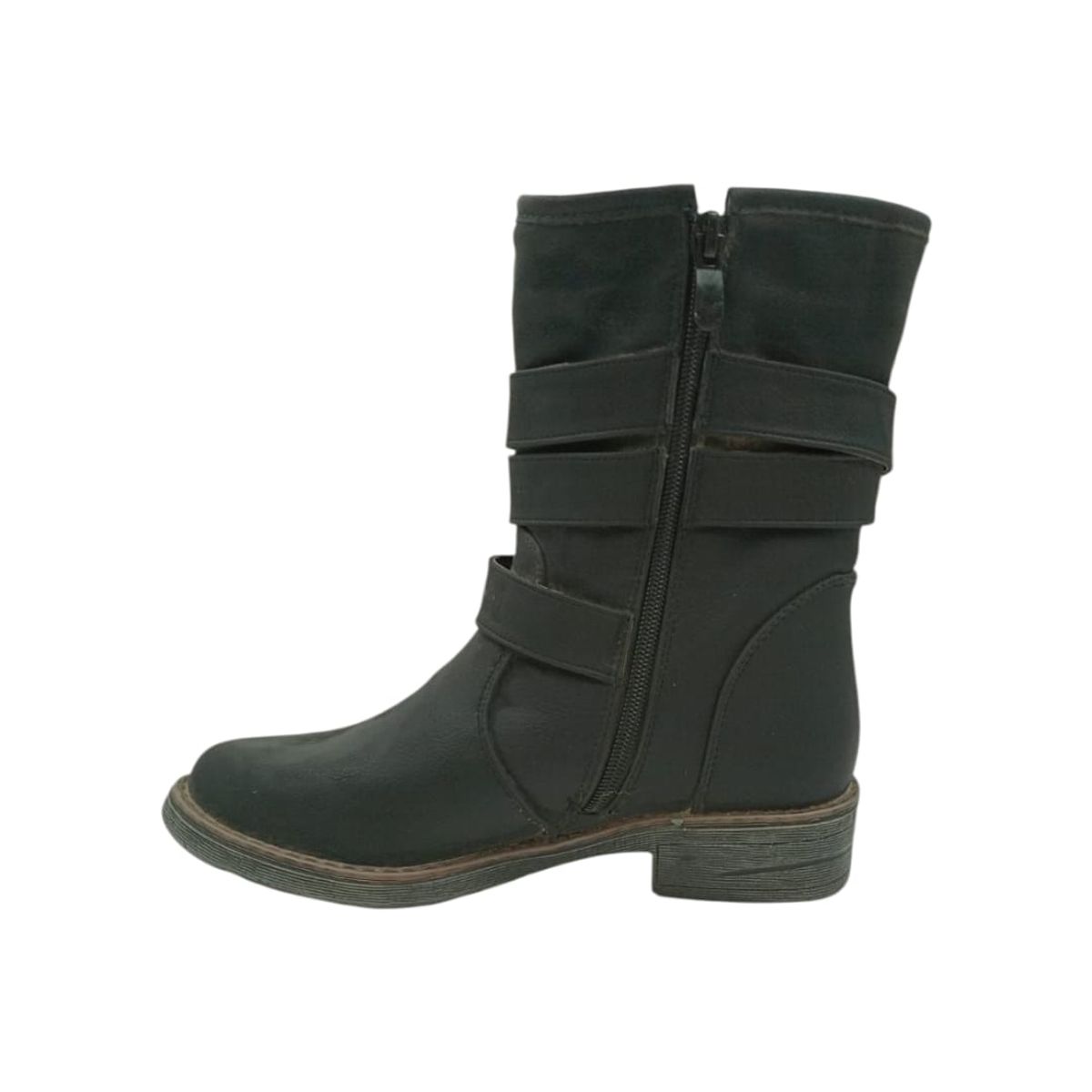 HERIEL - Bota Negra Taco Bajo Mujer