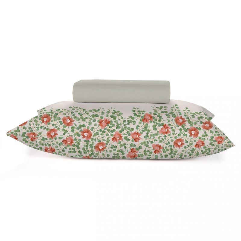 TEKA - Juego de Sabanas Estampadas 150 Hilos 2 Plazas 100% Algodón Botanique