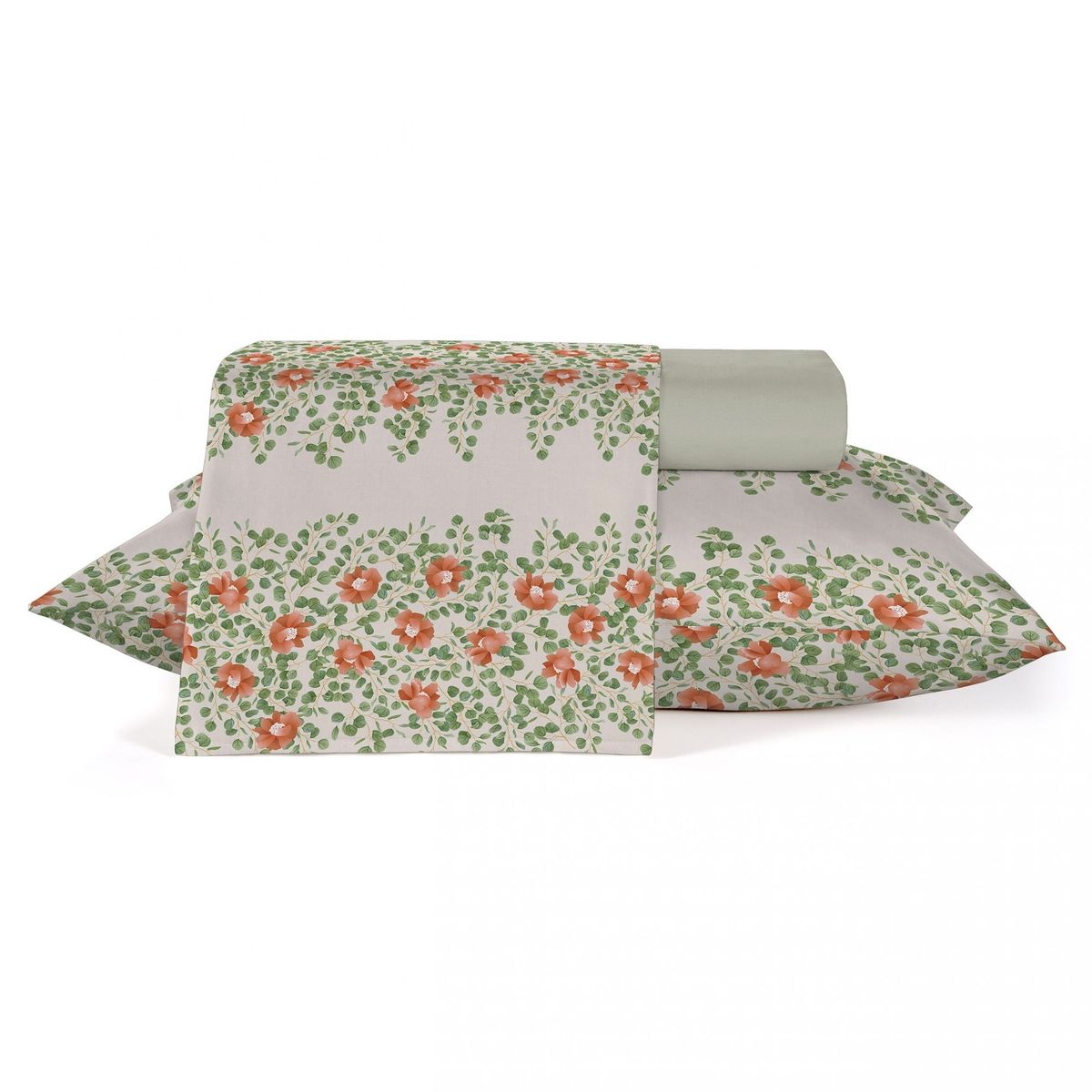 TEKA - Juego de Sabanas Estampadas 150 Hilos 2 Plazas 100% Algodón Botanique