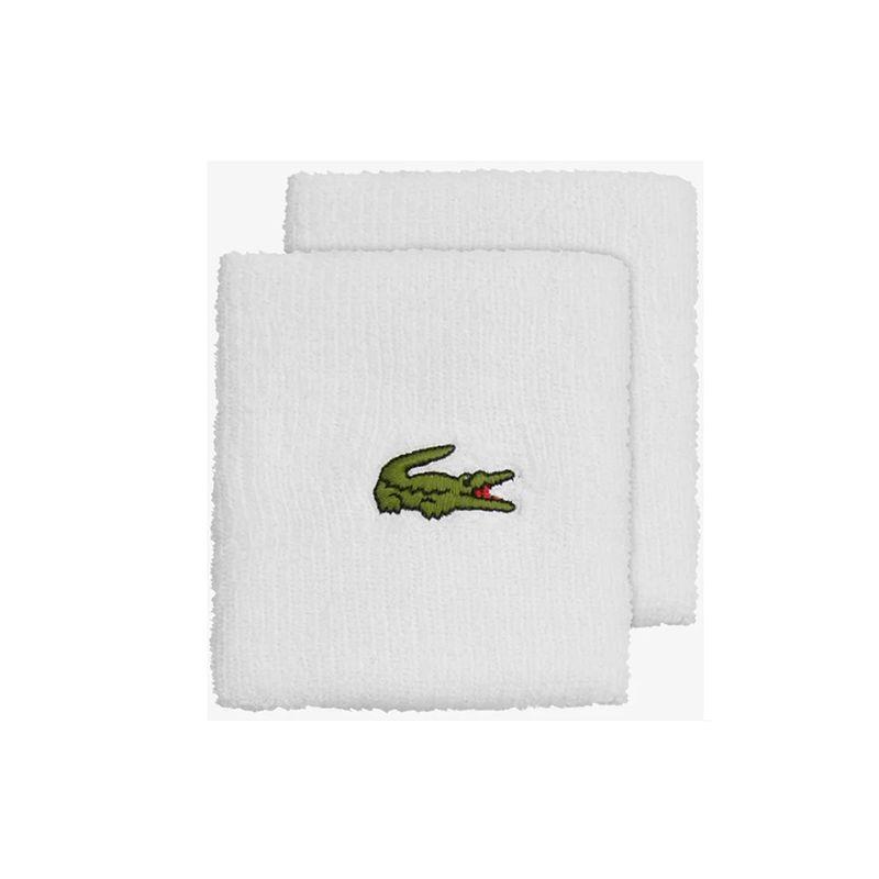 LACOSTE - Muñequera Lacoste Sport Blanca X2 Tenis Padel