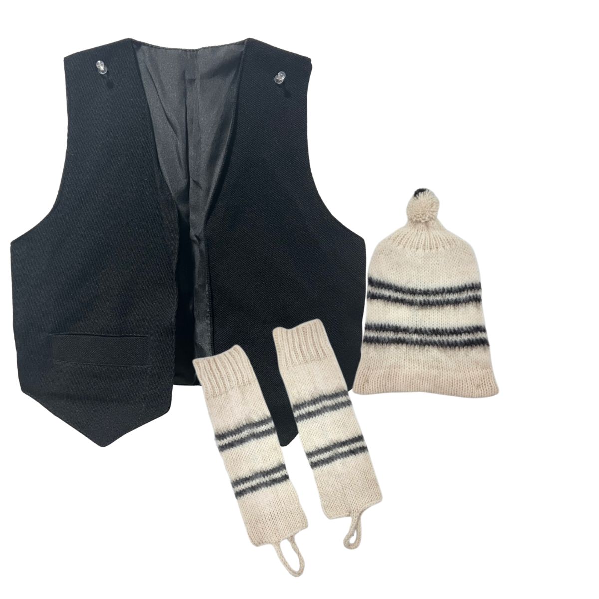 GENERICO - Vestimenta Chilote Juvenil Chaleco Con Gorro Y Polainas