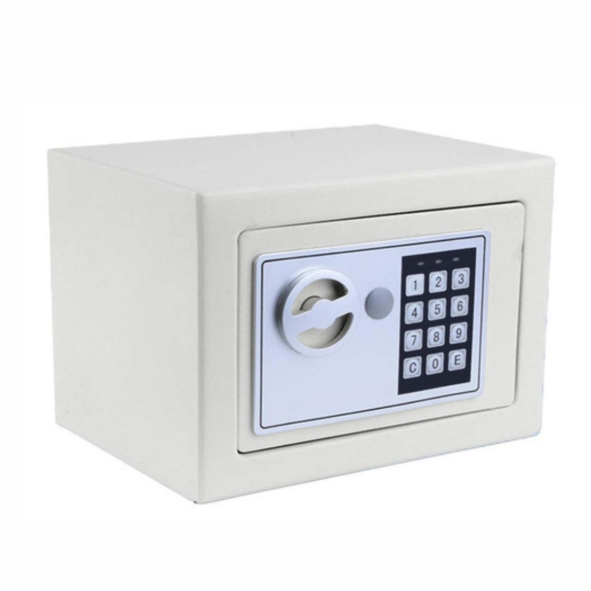 SOHOGAR - Caja fuerte de acero con teclado digital blanca