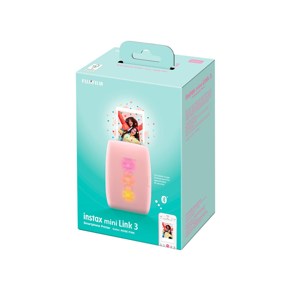 FUJIFILM - Impresora Instantánea Instax Mini Link 3 Rosa Bluetooth Celular