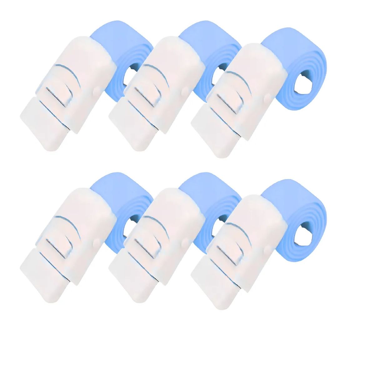 GENERICO - Torniquete Ligadura Elastico Hebilla Medicas Celeste 6 Unids