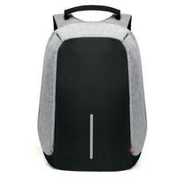 Mochila Antirrobo Impermeable Usb Color Gris - Ps