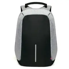 PUNTO STORE - Mochila Antirrobo Impermeable Usb Color Gris - Ps