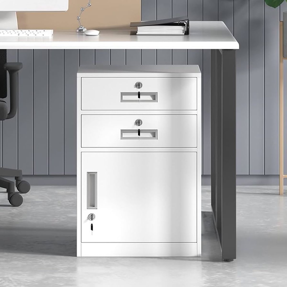 GENERICO - Archivador Cajonera Con Llaves Oficina Escritorio Madera