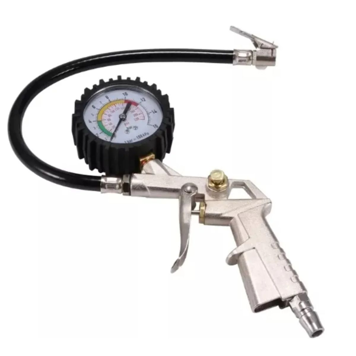 GENERICO - Pistola Para Inflar Y Calibrar Neumaticos Con Manómetro