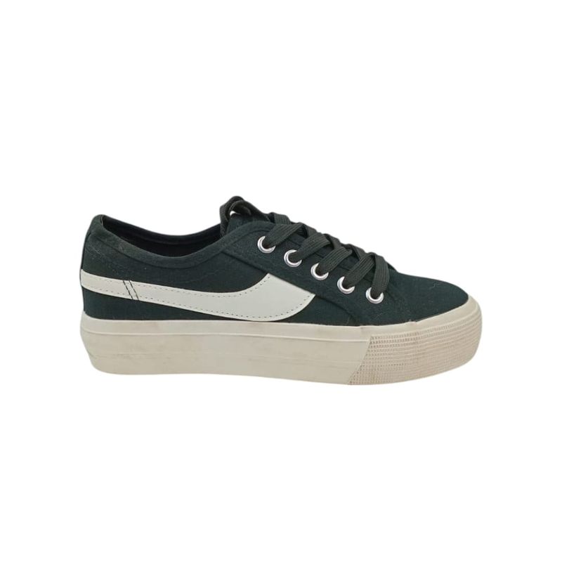 HERIEL - Zapatilla Negra Textil Mujer